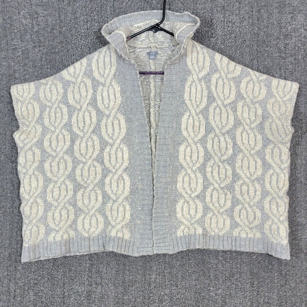 Aerie Sweater Womens XS / S Gray Wool Blend Open Front Oversized Hooded Cardigan